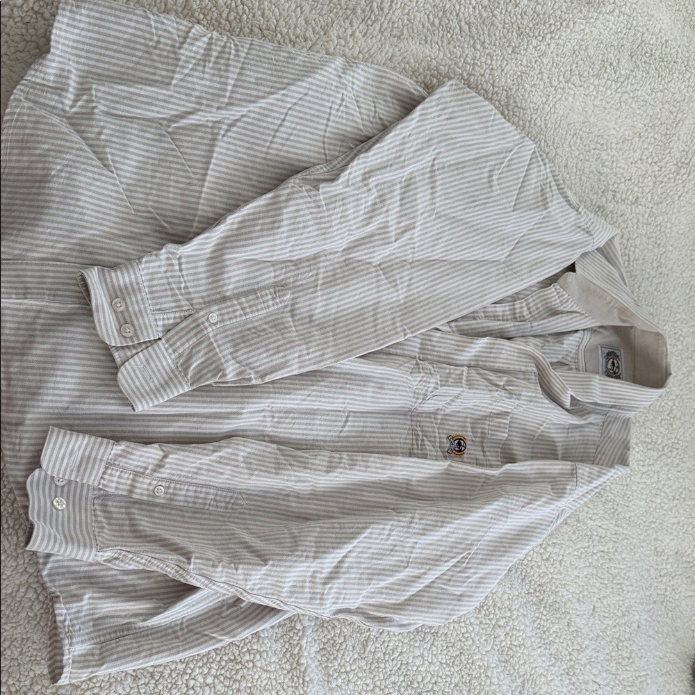 Cinch Men's White Striped Dress Shirt